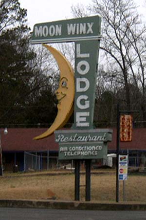 "Moon Winx" sign, installed in 1957
