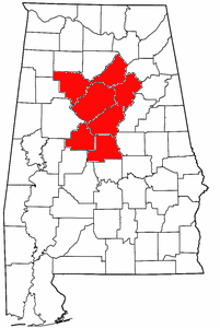 File:Map of Alabama with Birmingham-Hoover MSA highlighted.png