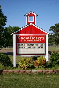 Snow Rogers sign