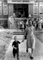 Scene during the integration of Graymont Elementary School in September 1963
