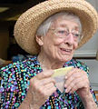 Windham celebrating her 90th birthday in 2008