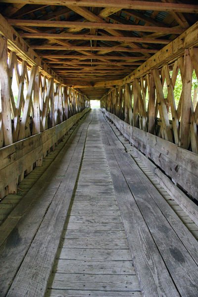 File:Interior view of Clarkston Covered Bridge.jpg