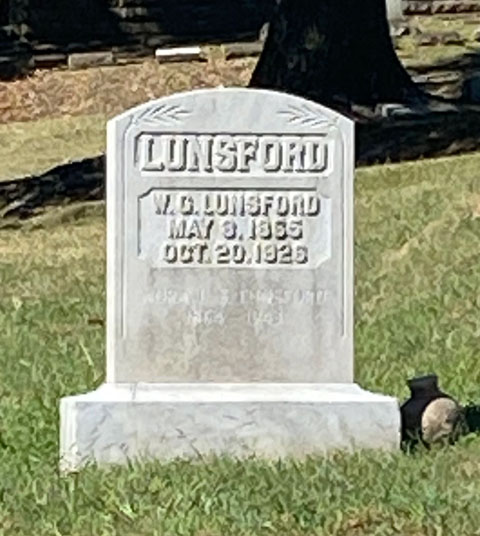 File:W G Lunsford headstone.jpg