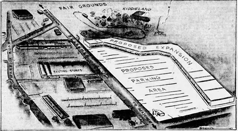File:1953-12-10 Five Points West Shopping Center expansion rendering.jpg