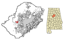 Sylvan Springs locator map.png