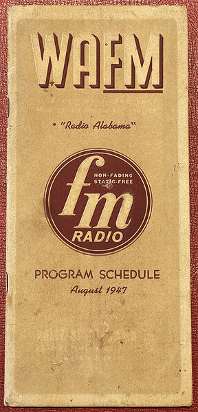 File:WAFM 1947 program schedule.jpg