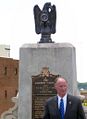 Gov. Robert Bentley after the unveiling of the new eagle statues on Memorial Day, 2012