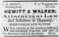 1874 ad for Hewitt & Walker