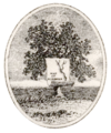 tree emblem on a Confederate 50¢ note issued 1863