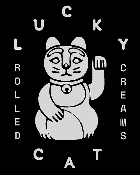 File:Lucky Cat Rolled Creams logo.png