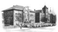The 1890 and 1901 school buildings on Avenue C. courtesy BPL Archives