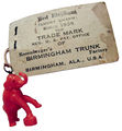 One of Rosenberger's red elephant "charms"
