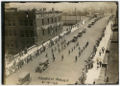 A 1920 parade over the year-old viaduct honors veterans of the 167th Infantry