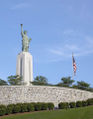 The Liberty National statue at Liberty Park