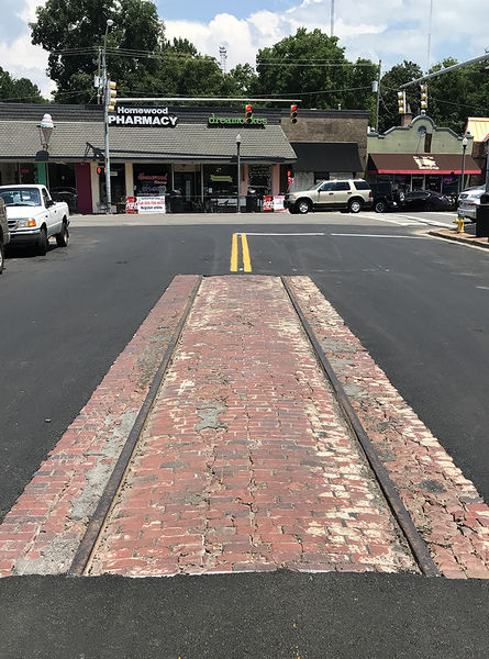 File:Streetcar tracks along Broadway Street after repaving.jpg